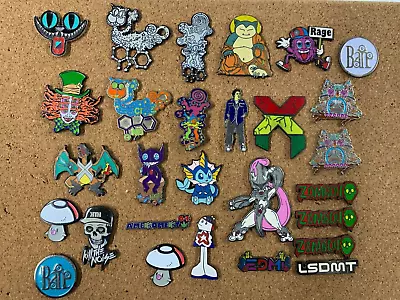 Lot Of 28 Hat Pins Music Festival EDM Dance Electriconic Raves Excision Shpongle • $229.99