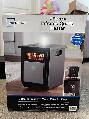Mainstays 1500W 4-Element Infrared Quartz Heater  NEW • $70