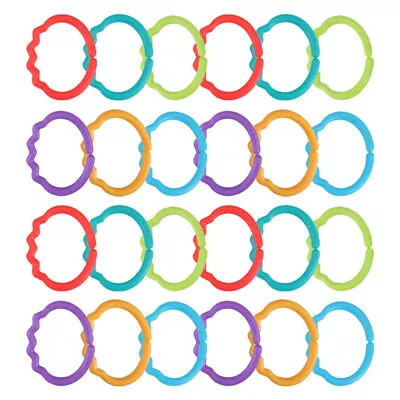  48 Pcs Baby Links Rings Hanging Toys Grabbing Infant Learning Sensory Boy • £14.49