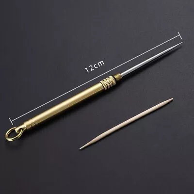 3 Pieces Portable Titanium Toothpicks Pocket Toothpick Metal Holder For Outdoor • $18.99