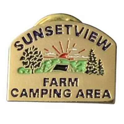 Sunsetview Farm Camping Area Monson Massachusetts Gold Tone Travel Souvenir Pin • $11.99