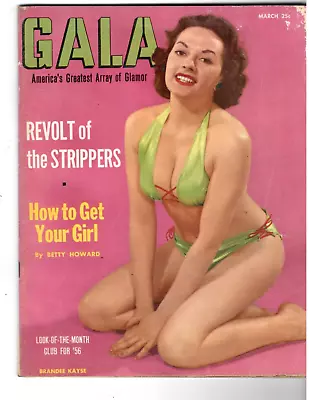 Vintage Men's Cheesecake Magazine GALA Mar. 1956 Betty Howard Bettie Page MORE • $12.99