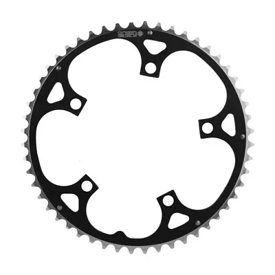 Origin8 Chainring 52T 130 BCD 5-Bolt 8/9/10-Spd Alloy Blk/Silver Ramped/Pinned • $54.49