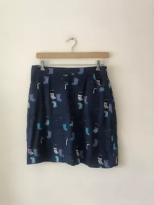 Mantaray Dark Blue Welly Boots Patterned Skirt- Size 14 • £12