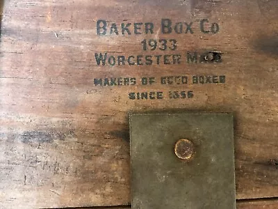 Antique  Boston Ma Hood Wood Milk Box  • $300