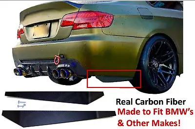 BMW Carbon Fiber Bumper Extensions Rear Splitter Diffuser Canard E90 E92 F30 F80 • $65.99