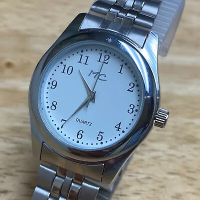 Unused MC Montres Carlo Men Classic Silver White Analog Quartz Watch~New Battery • $12.59