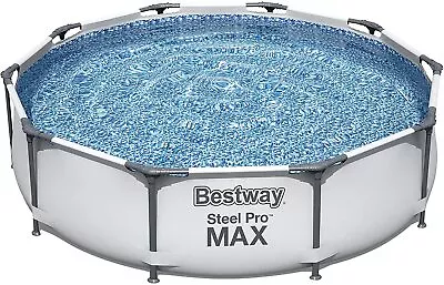 Bestway Steel Pro MAX Frame Swimming Pool 10ft X 30in Paddling Outdoor Garden • £129.99