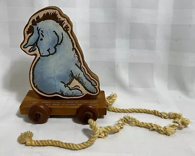 Vintage EYORE Walt Disney Classic Wooden Pull Toy ~ Charpente • $9.99