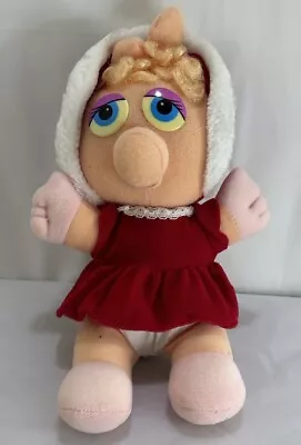 Vintage 1987 Baby Miss Piggy Christmas Plush Jim Henson Muppet Babies McDonalds • $13.50