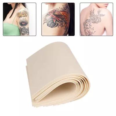 10Pcs Tattoo Practice Fake Skin Blank Sheets Needle Machine Supply Training Tool • £5.94