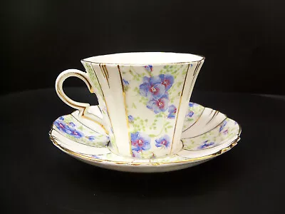 Vintage Royal Albert Bone China Blue Pansy Chintz Tea Cup And Saucer • $30.80