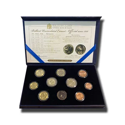 2011 Malta Set Of 9 Euro Coins Uncirculated BU + Punic Period Coin Example • $45