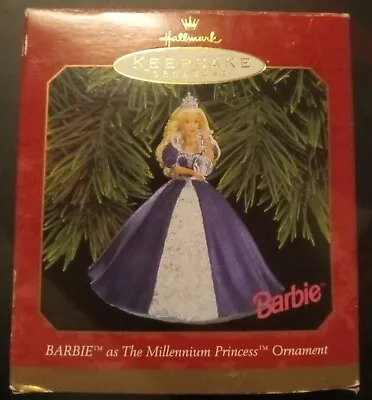 Hallmark Collectible Millenium Princess Barbie Keepsake Ornament-Used • $12