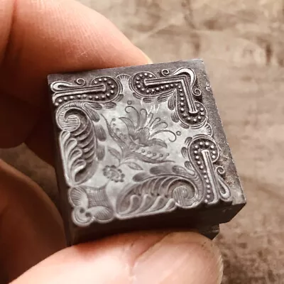 £12 • Buy Letterpress Adana Caslon Printing Solid Cast Metal Block Square Ornament