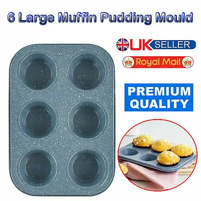 £7.93 • Buy New Large Muffin Yorkshire Pudding Cup Mould Bakeware 6 Cups Cake Baking Tray 