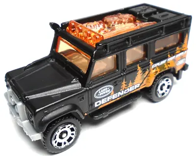 2015 Matchbox '97 Land Rover Defender 110 Black 1:64 Diecast 2 3/4  Suv W Orange • $10.99