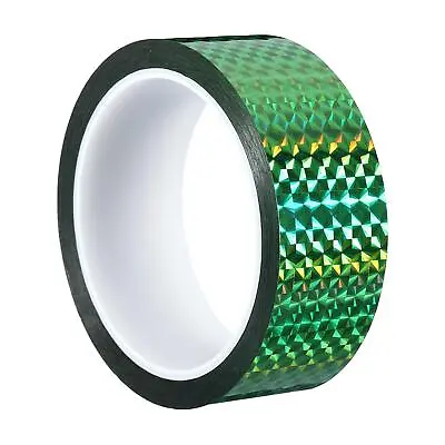 35mmx50m Prism Tape Holographic Reflective Adhesive Craft Decoration Green • £11.32