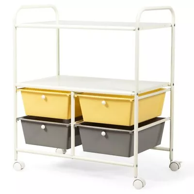 4 Drawers Shelving Rolling Storage Cart Rack Utility Rack Organizer W/ 4 Wheels • $70.97