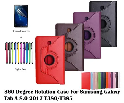  360°Rotate PU Leather Protective Cover Case For Samsung Galaxy Tab A 8.0 2017 • $4.95