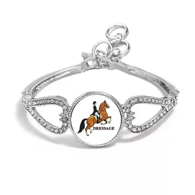 Dressage Event Horse Games Silver Colour Bracelet With Diamantes And Gift Bag • £7.99