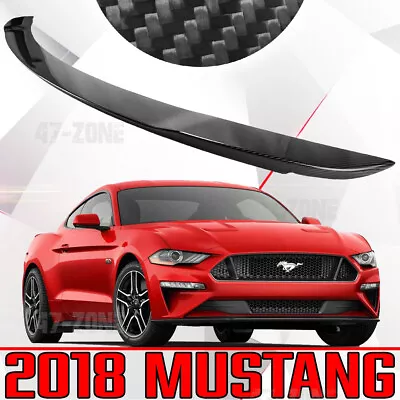 Rear Spoiler Wing Real Gloss Black Carbon Fiber OE Style For 15-21 Ford Mustang • $173.53