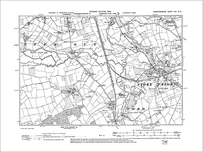 Stoke Prior Ford Old Map Herefordshire 1905: 19NE • £18.99