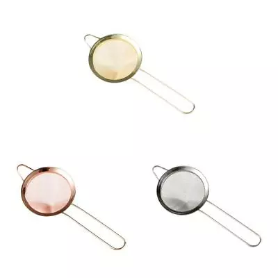 Fine Mesh 85mm Colander Handwash Stainless Oil Cocktail Strainer 3 Colors • £6.38