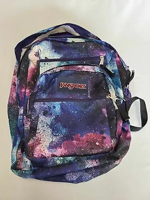 Jansport TCD9 Backpack Galaxy Superbreak Celestial Blue Purple Pink Laptop Bag • £18.99
