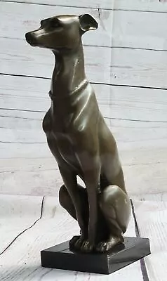 Vintage Bronze Metal Greyhound Whippet Dog Statue Sculpture Figurine Artwork Art • $154.50
