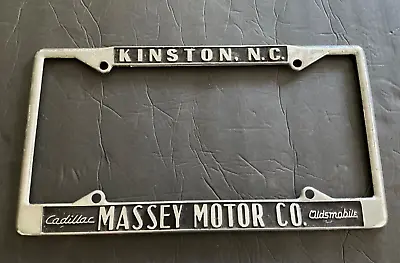 Massey Motor Co Oldsmobile Cadillac License Plate Frame Dealer N.C. Vintage NC • $165