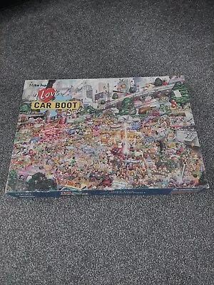 Gibsons 1000 Piece Jigsaw Puzzle - I LOVE CAR BOOT SALES MIKE JUPP • £4