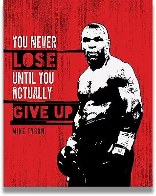 Motivational Sports Quotes Boxing Poster Print Canvas Mike Tyson Quote Wall Art • $19.95