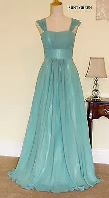 £32.99 • Buy A-Line/Princess Full-Length Chiffon Bridesmaid Prom Dress JS17 Size 6-22