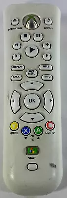 🎮 OEM Microsoft Xbox 360 Media Remote - White Used No Battery Cover • $8.12