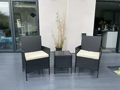 New Luxury 3 Piece Rattan Garden Furniture  • £89.99