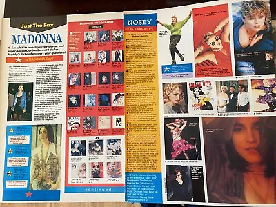 Madonna Two Page Vintage Clipping C • $1.99