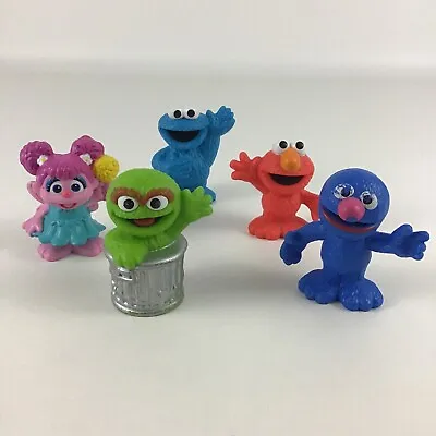 Sesame Street Figures Topper 5pc Lot Elmo Zoe Cookie Monster Grover Oscar • $16.68