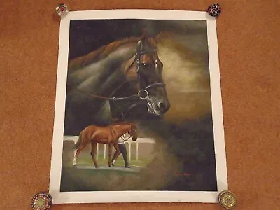 Signed Horse Painting By JACOB HUNT. Original Authentic Unframed • £50
