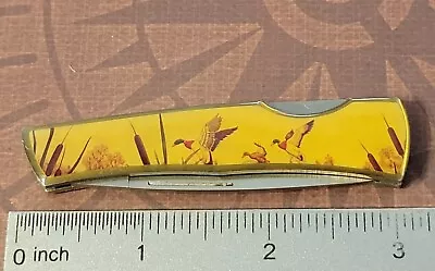 CASE XX Knife Made In USA 1992? 059L Lockback Mallard Ducks Picture Handle • $49.99