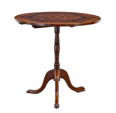 19th Century Inlaid Oak Round Occasional Table • $1382.30