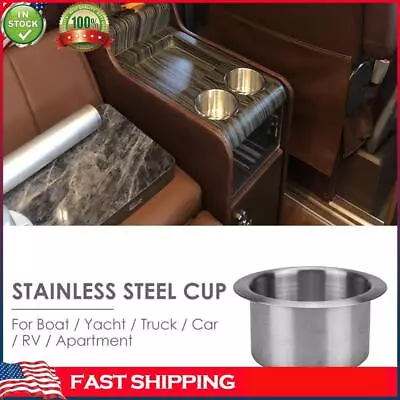 Stainless Steel Cup Drink Holder For Car Marine Boat Truck RV Camper (1pc) • $7.88