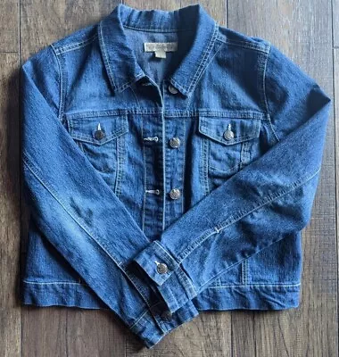 Nine West Vintage America Denim Jean Jacket Women's Size Medium Missy Stretch • $24.99