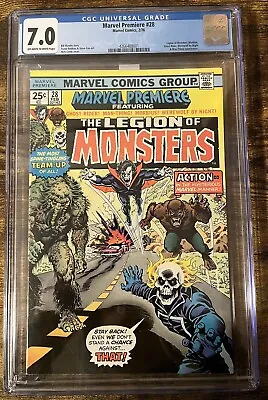 Marvel Premiere #28 1st Legion Of Monsters CGC 7.0 White Pages Marvel 1976 • $200