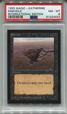 MTG Magic The Gathering International Edition Card Sinkhole PSA 8 • $105.75