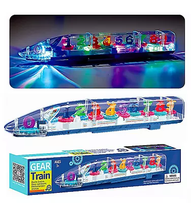 Large Bump & Go Gear Train Flashing Led Lights Music Sound Toddler Toys Boxed • £10.95