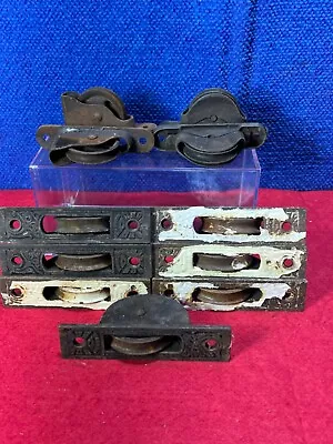 Antique MIXED LOT Of Metal Window Sash Weight Rope Pulley Hardware AA-88 • $3.99