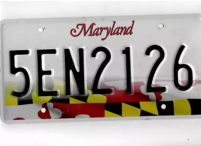 MARYLAND Passenger License Plate  5EN2126  • $10