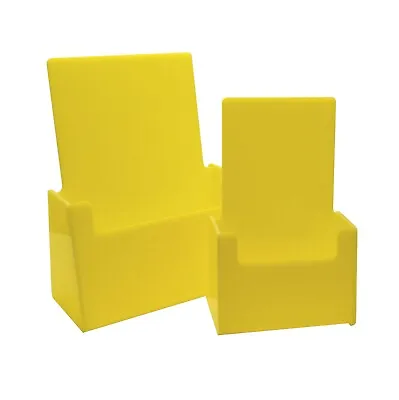 Yellow Leaflet Holder Flyer Menu Counter Dispenser Business Card Holder DL & A5  • £16.23