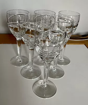 Stuart Crystal By Jasper Conran Ser Of 6 Large Wine Glasses. Aura Pattern.300 Ml • £199